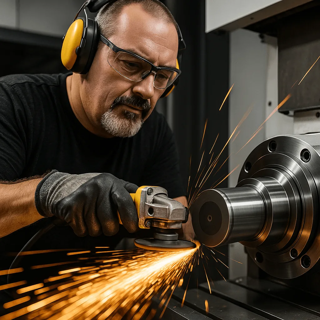 Mazak spindle on the rebuild bench at Midwest CNC Services